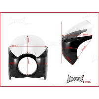 Carénage de phare avant noir avec bulle pour harley touring softail sportster