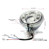 Phare avant universel daymaker led noir