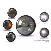 Phare avant universel avec clignotants intégrés 19cm