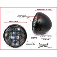 Phare avant universel 'mesh grill' noir ou chrome