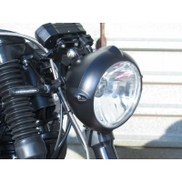 Phare avant universel halogène 17cm alu noir mat