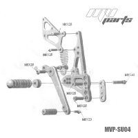 Commandes reculées mv parts suzuki 1000 gsxr 2009-2016