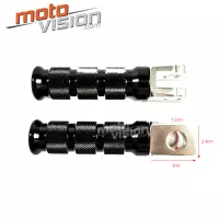 Paire de repose-pieds avant en aluminium anodisé suzuki