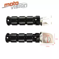 Paire de repose-pieds avant en aluminium anodisé kawasaki