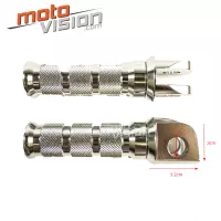 Paire de repose-pieds avant en aluminium anodisé kawasaki