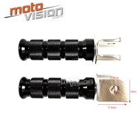 Paire de repose-pieds avant en aluminium anodisé ducati