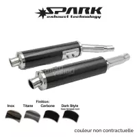 Echappement spark ducati monster 600/900 1993-2001 modèle rond / finition inox / la paire / position basse