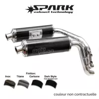 Echappement spark ducati monster s4 rs 2006-2008 modèle oval / finition titane / la paire / position haute