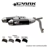Echappement spark ducati monster s4 rs 2006-2008 modèle rond / finition carbone / la paire