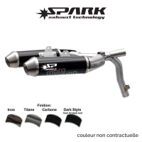 Echappement complet homologué finition titane spark ducati monster 696 796 1100 2009-2013