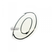 Numéro adhésif blanc de 10 cm