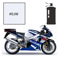 Peinture tricouche  en spray suzuki pearl still white 1000 gsx-r 2001-2002