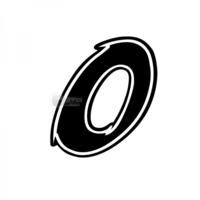 Numéro adhésif noir de 10 cm