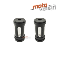 Paire d'embouts de sélecteur de vitesse et de frein noir harley touring softail /sportster /street glide