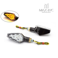 Paire de clignotants led "gali" 82m noir - emarked