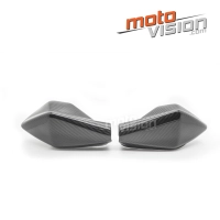 Caches rétroviseur carbone vernis kawasaki er 6f 14/16