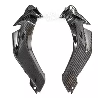 Caches dans tête de fourche carbone brillant kawasaki zx10r 2011 - 2015