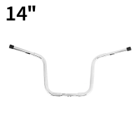 Guidon z bar chrome 10"/14" harley davidson sportster touring road king glides 883 1200