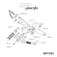 Commandes reculées mv parts ktm 1290 super duke r 2014-