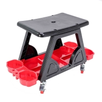 Tabouret de travail mobile avec plateau de rangement