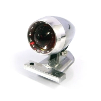 Mini feu arrière led bullet poli ou noir mat