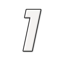 Numéro adhésif blanc de 12 cm