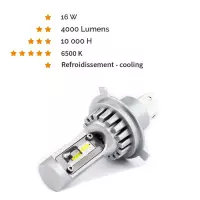 Ampoule h11 6500k 16w 4000lm