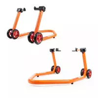 Lot de béquille avant sous fourche / arrière monobloc patins