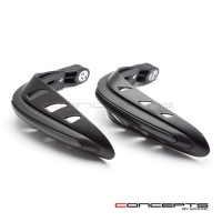 Protège main avec feu de position bleu et clignotants 22mm