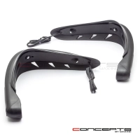 Protège main avec feu de position bleu et clignotants 22mm