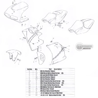 Kit visserie de carénage d'origine ducati 748 916