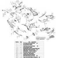 Kit visserie de carénage ducati 848 1098 1198