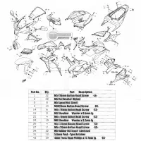 Kit visserie de carénage d'origine honda cbr 600 07-10