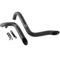 Ligne d'échappement 1 3/4" noir mat pour harley davidson softail bobber chopper touring dyna fxd / fxdwg