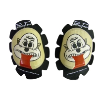 Paire de sliders en bois naturel power face "langue"