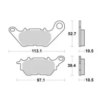 Jeu de plaquettes ap racing standard organique avant/arrière