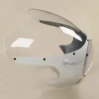 Carénage de phare avant blanc avec bulle pour cafe racer harley touring softail sportster