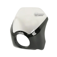 Carénage de phare avant noir avec bulle pour harley touring softail sportster