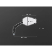 Rétroviseur aluminium epo abm droit