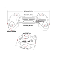 Couvercle de reservoir de frein noir yamaha mt