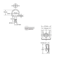 Kit de fixation dzus argenté