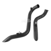 Ligne d'échappement 1 3/4" noir mat pour harley davidson softail bobber chopper touring dyna fxd / fxdwg
