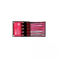 Jeu de limes emmanchées ks tools, 5 pcs, en trousse