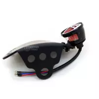 Support de plaque éclairé avec inscription "stop"