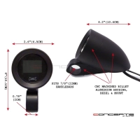 Compteur gps digital 100% waterproof pour guidon 22mm  max inc®