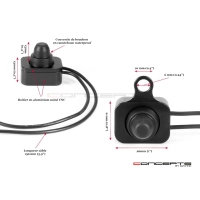 Interrupteur on/off pour feu ou led en aluminium cnc
