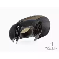 Carénage de phare avant noir avec bulle fumée pour harley touring softail sportster