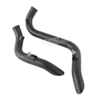 Ligne d'échappement 1 3/4" noir mat pour harley davidson softail bobber chopper touring dyna fxd / fxdwg