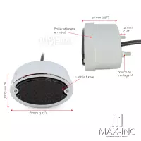 Feu led arrière oval chromé classique - feu stop et position