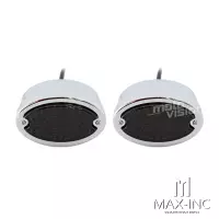 Paire de feu led arrière oval chromé classique - feu stop et position